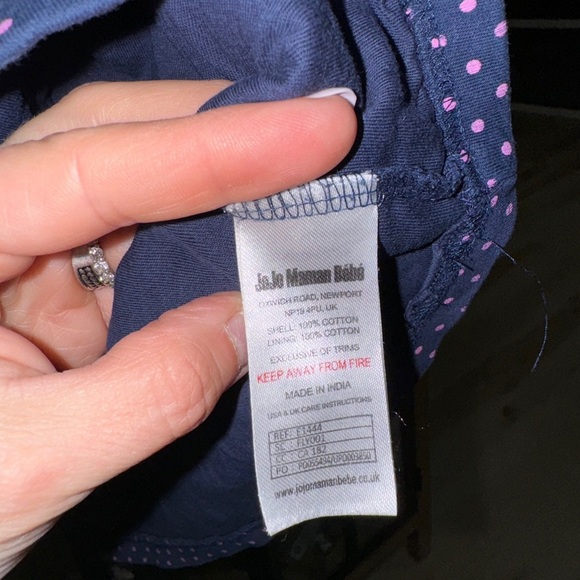 Jojo Maman bebe dress llama appliqué embroidered navy long sleeve toddler girl - Picture 6 of 6